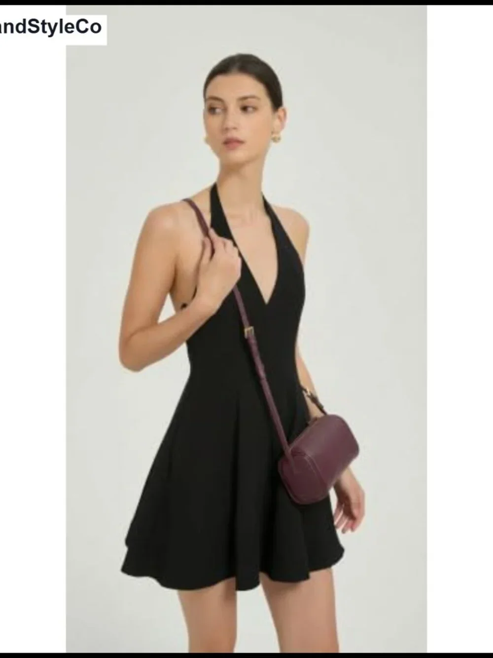 Vegan Leather Mini Barrel Hobo Bag Crossbody Adjustable Strap